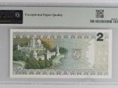1993 2 litai Žemas numeris Pmg65 - nuotraukos Nr. 2