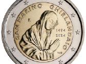 2 eurų San Marino Unc proginės monetos