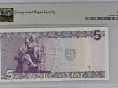 1993 5 litai serija Gad, Unc, Pmg66 - nuotraukos Nr. 2