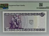 1993 5 litai serija Gae, Unc, Pmg66 - nuotraukos Nr. 2