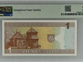 1994 1 litas pirma serija Aa, Unc, Pmg67 - nuotraukos Nr. 2