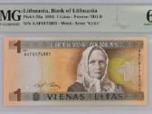 1994 1 litas serija Aaf, Unc, Pmg66