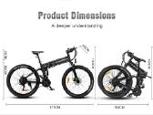 Elektrinis dviratis Samebike Lo26-II-ft-yd-bk 900w - nuotraukos Nr. 3