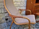 Vintažinis mid century tikmedžio fotelis