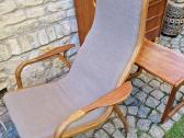 Vintažinis mid century tikmedžio fotelis - nuotraukos Nr. 5