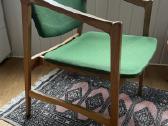 Mid century, vintažinis ąžuolinis krėslas