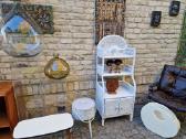 Vintažinė mid century ratango etažerė. - nuotraukos Nr. 3