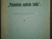 1953. "Paskutinis Mokslo Žodis" unikali antikvarin