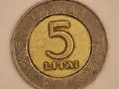 5 litų moneta, 1999 m., su klaida "Paukštis"