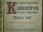 1975. Lietuwiškos Kalendros Metui 1917 unikali ant