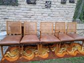 Vintažinės Art Deco bukmedžio/ratango kedės - nuotraukos Nr. 4