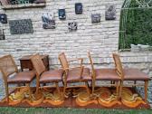 Vintažinės Art Deco bukmedžio/ratango kedės - nuotraukos Nr. 8