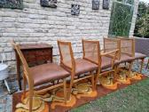 Vintažinės Art Deco bukmedžio/ratango kedės - nuotraukos Nr. 15