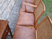 Vintažinės Art Deco bukmedžio/ratango kedės - nuotraukos Nr. 17