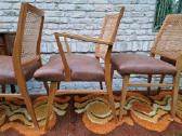 Vintažinės Art Deco bukmedžio/ratango kedės - nuotraukos Nr. 23