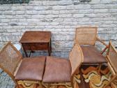 Vintažinės Art Deco bukmedžio/ratango kedės - nuotraukos Nr. 27