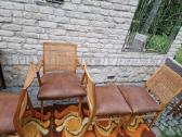 Vintažinės Art Deco bukmedžio/ratango kedės - nuotraukos Nr. 28