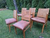 Vintažinės Art Deco bukmedžio/ratango kedės - nuotraukos Nr. 31
