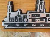 Vintažinė mid century plaketė "Senasis Kaunas" - nuotraukos Nr. 4