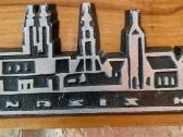 Vintažinė mid century plaketė "Senasis Kaunas" - nuotraukos Nr. 6