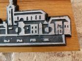 Vintažinė mid century plaketė "Senasis Kaunas" - nuotraukos Nr. 12