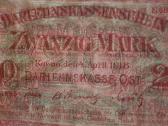 1918 Vokietija Ost Lietuva Lenkija 20 Mark - nuotraukos Nr. 3