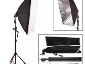 Apšvietimo lempa su softbox + 135w lemputė