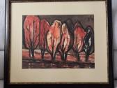 Paveikslas Ruduo 1986m., akvarelė, medinis rėmas - nuotraukos Nr. 9