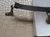 Stiklė jewellery ruda natūralios odos apyrankė - nuotraukos Nr. 4