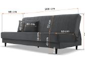 Sofa lova "Ipa" miegama, su patalų dėže - nuotraukos Nr. 5