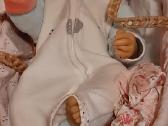 Reborn didelė tikroviška lėlė su pintas krepšys
