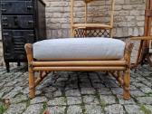 Vintažinis mid century ratango pufas - nuotraukos Nr. 8