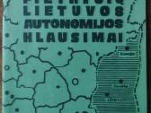 2077. Pietryčių Lietuvos Autonomijos Klausimai