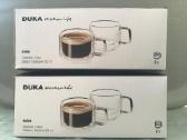 Duka espresso puodeliai dvigubu dugnu