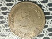 Sena vokiška moneta 5 phennig 1978 metų
