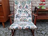 Vintažinis mid century tikmedžio supamas krėslas - nuotraukos Nr. 2
