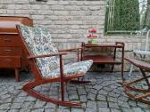 Vintažinis mid century tikmedžio supamas krėslas - nuotraukos Nr. 7