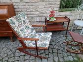Vintažinis mid century tikmedžio supamas krėslas - nuotraukos Nr. 11
