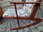 Vintažinis mid century tikmedžio supamas krėslas - nuotraukos Nr. 14