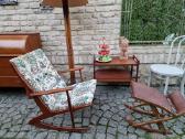 Vintažinis mid century tikmedžio supamas krėslas - nuotraukos Nr. 16