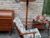 Vintažinis mid century tikmedžio supamas krėslas - nuotraukos Nr. 18