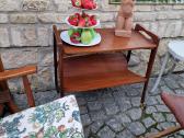 Vintažinis mid century tikmedžio supamas krėslas - nuotraukos Nr. 21