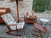 Vintažinis mid century tikmedžio supamas krėslas - nuotraukos Nr. 25