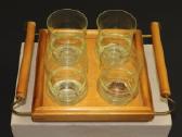 Rinkinys stikliniu. čėrku ir padėklas kaina15 euru - nuotraukos Nr. 3