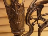 Vintažinė Art Nouveau žalvario/porceliano vaza - nuotraukos Nr. 6