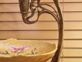 Vintažinė Art Nouveau žalvario/porceliano vaza - nuotraukos Nr. 8