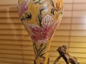 Vintažinė Art Nouveau žalvario/porceliano vaza - nuotraukos Nr. 12