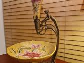 Vintažinė Art Nouveau žalvario/porceliano vaza - nuotraukos Nr. 21