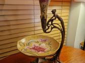Vintažinė Art Nouveau žalvario/porceliano vaza - nuotraukos Nr. 22