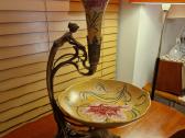 Vintažinė Art Nouveau žalvario/porceliano vaza - nuotraukos Nr. 24